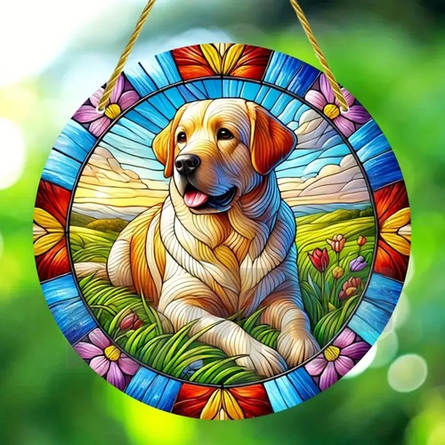 Golden labrador dog suncatcher - labrador,