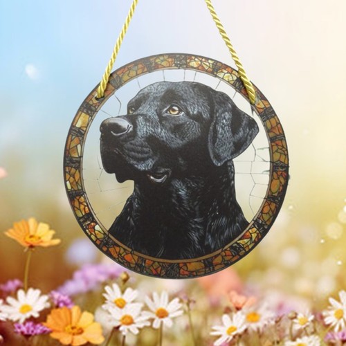 Black labrador dog suncatcher - dog,