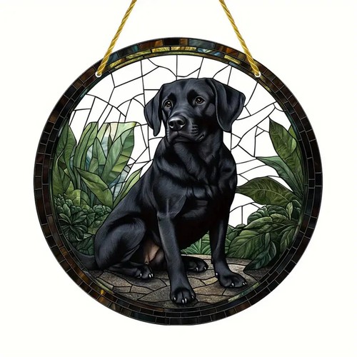 Black labrador dog suncatcher - labrador,