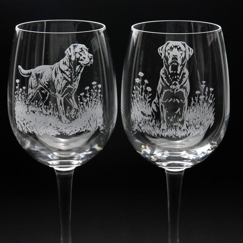 Labrador dog crystal - crystal, wine