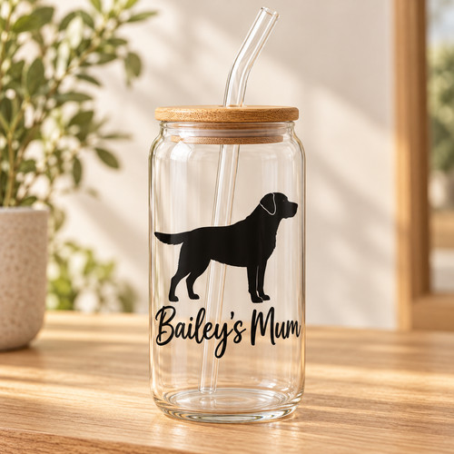 Personalised labrador glass - personalised,