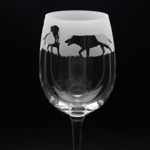 Labrador dog crystal wine - labrador,
