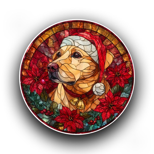 Labrador dog santa hat - dog,