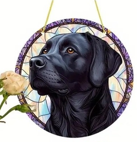 Black labrador suncatcher - labrador,