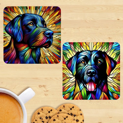 Black labrador dog - black, stained