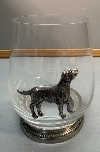 Small glass pewter - &, labrador