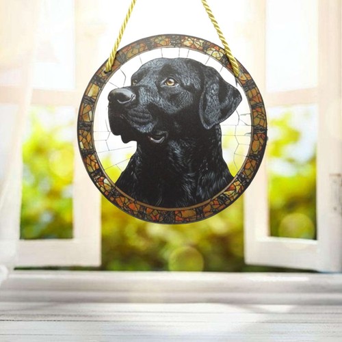 Black labrador suncatcher - black,