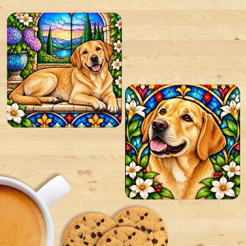 Golden labrador dog stained - labrador,