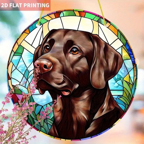 Brown labrador dog suncatcher - dog,