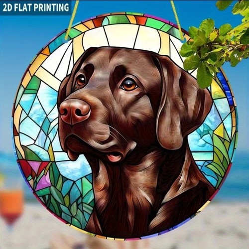 Chocolate labrador suncatcher - labrador,