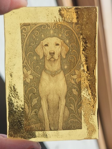 Stained glass labrador - stained,