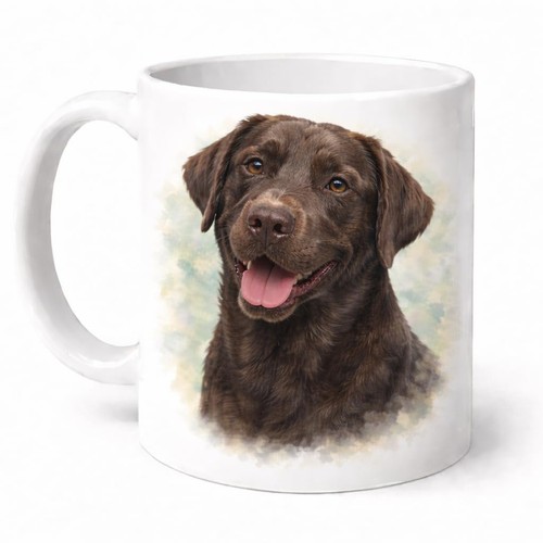 Chocolate labrador mug - mug, brew